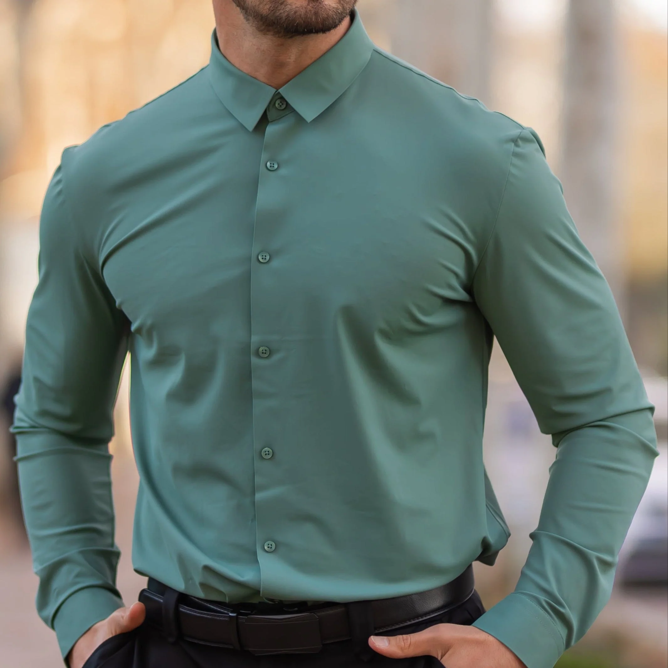 Jay| Muscle-fit Knit Shirt